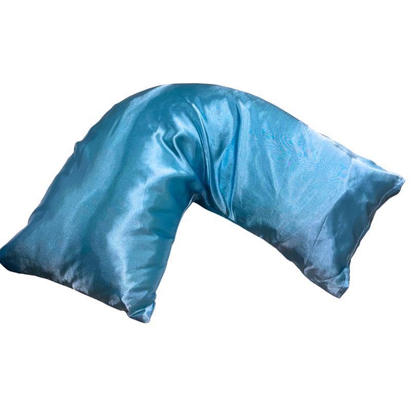 Relax and Recover Silk Satin V Shape Pillow Case - Baby Blue - Auzzistore