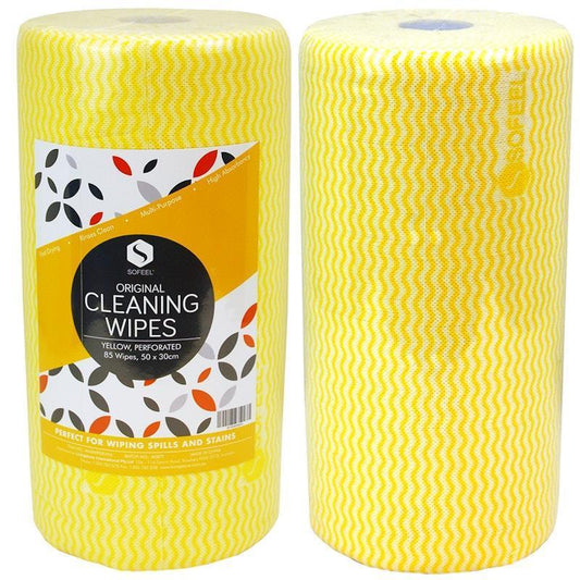 Sofeel Heavy Duty Microfibre Cleaning Wipes - Yellow (85 Pieces/Roll)-Auzzi Store