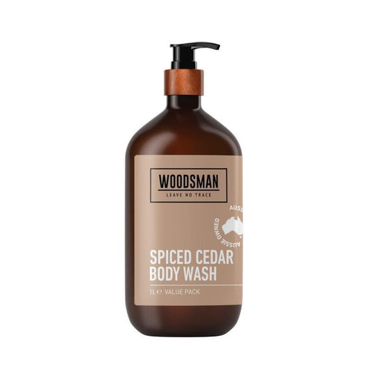 Woodsman Spiced Cedar Body Wash 1 Litre - Auzzistore