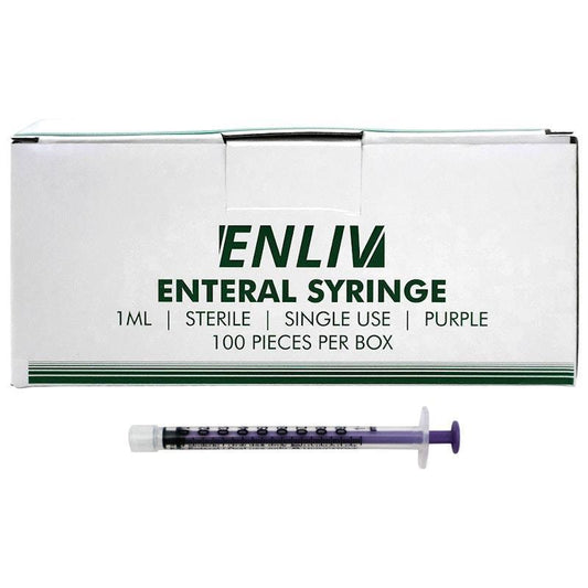 Enliv Sterile Enteral Syringe 1mL - 100 Count-Auzzi Store