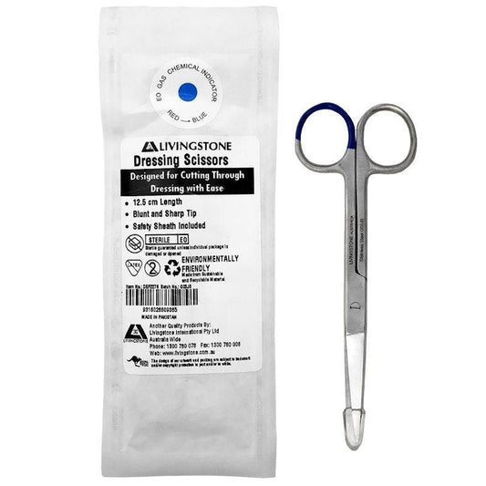Livingstone Surgical Scissors - Sharp Blunt Straight 12.5cm (1 Unit)-Auzzi Store