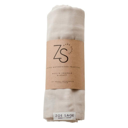 Zoe Sage Organic Muslin Swaddle Wrap Oat - 1pc