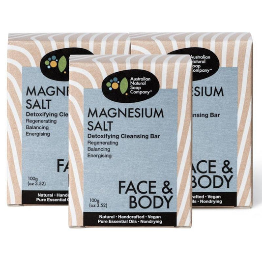 Australian Natural Soap Company Magnesium Salt Detoxifying Cleanse 3-Pack