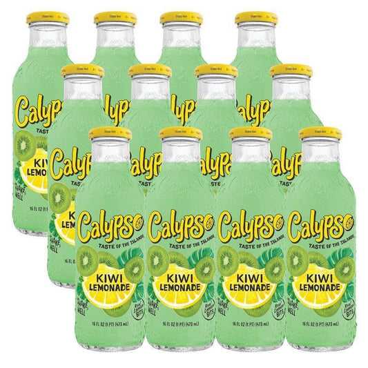 Calypso 473mL Kiwi Lemonade 12-Pack - Refreshingly Authentic - Auzzistore