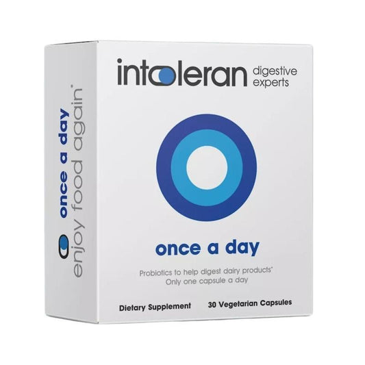 Intoleran Once-A-Day for Lactose - 30 Capsules for Daily Lactose Intolerance Support