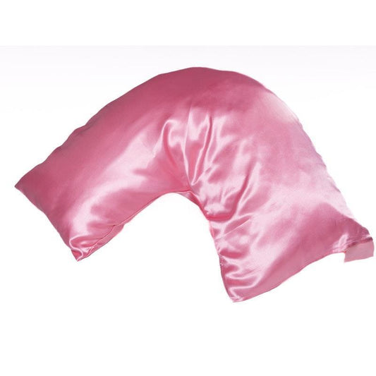 Relax and Recover Silk Satin V Shape Pillow Case - Dusty Pink
