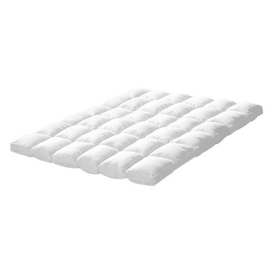 DreamZ Luxury Pillowtop Mattress Topper - King Single Size (203cm x 107cm) - Auzzistore