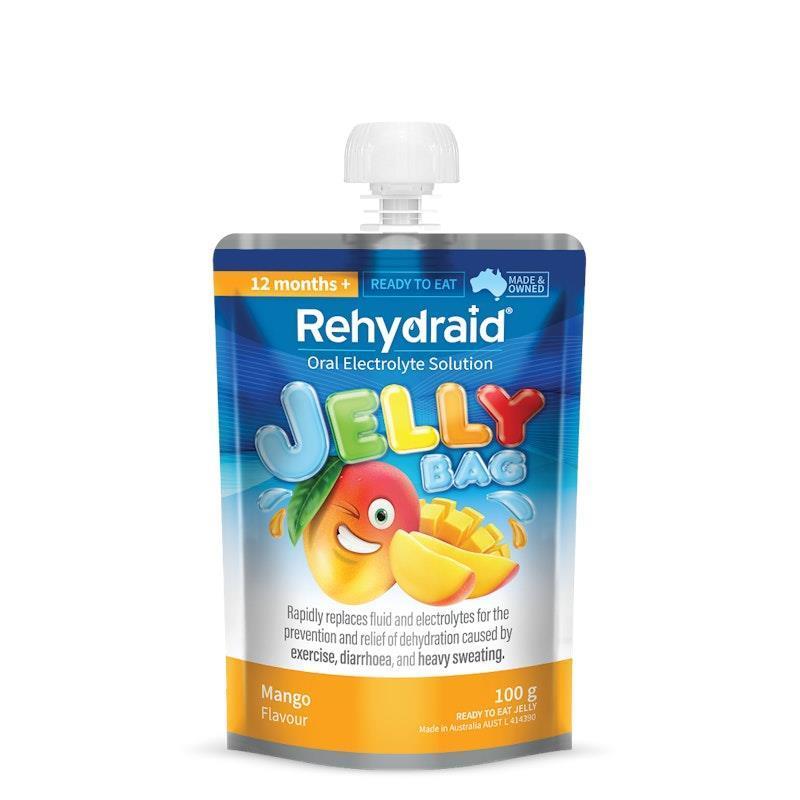 Rehydraid Electrolyte Jelly Bags - Mango 24x100g