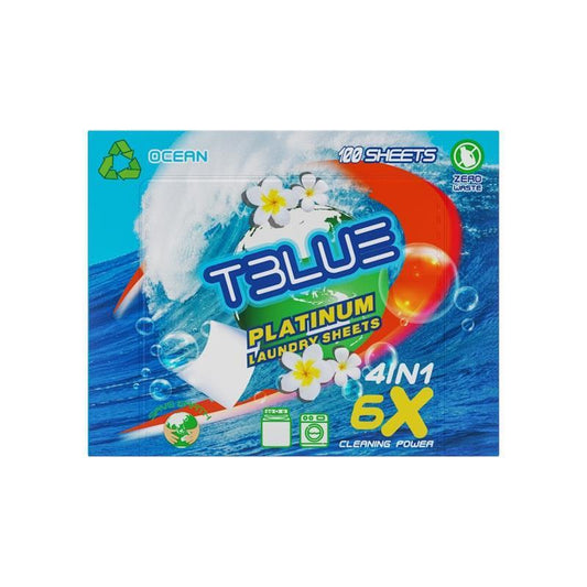 TBLUE Laundry Detergent Sheets - Ocean Pack of 100 Sheets