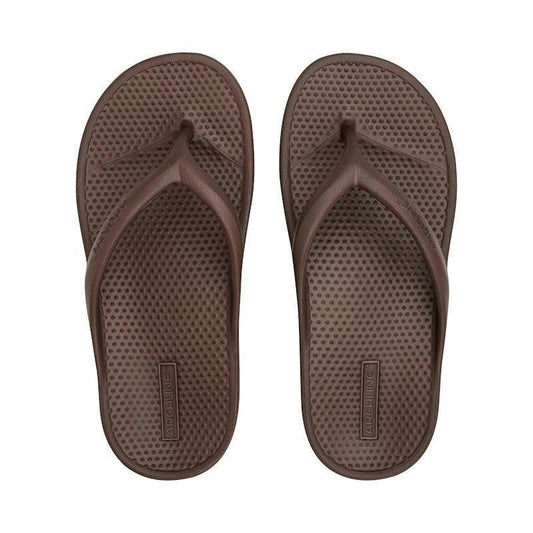 Archline Orthotic Foam Thongs - Arch Support Flip Flops - Brown Euro Size 38-Auzzi Store