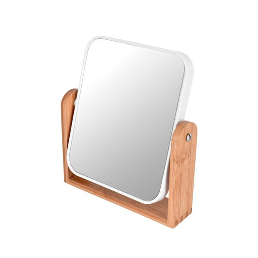 Clevinger Bamboo Stand Double-Sided Magnification Makeup Mirror - 1 Piece - Auzzistore