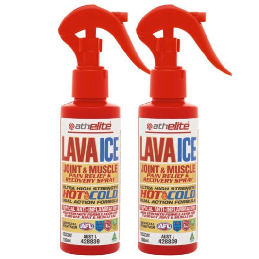 Athelite Lava Ice Joint & Muscle Pain Relief & Recovery Spray 100ml - 2 Pack