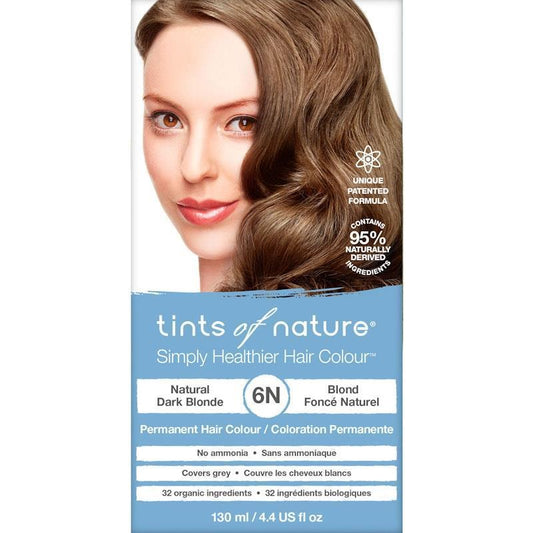 Tints of Nature 6N Natural Dark Blonde Permanent Hair Dye - 130ml