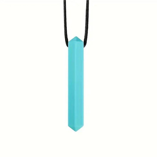 Sensory Safari Crystal Light Blue Sensory Necklace - Oral Fidget for Focus and Calm