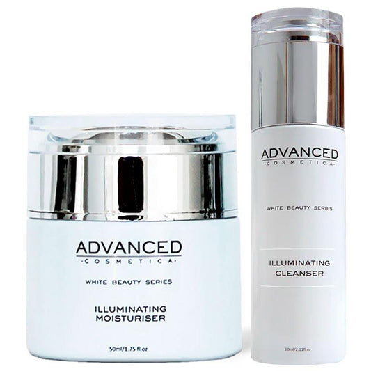 Advanced Cosmetica White Beauty Series Natural Illuminating Cleanser & Moisturiser Bundle