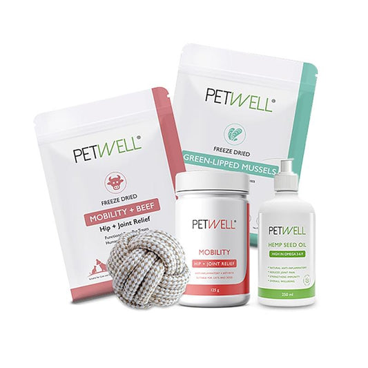 PetWell MOBILITY Joint Health Gift Set - Natural Support for Pets
