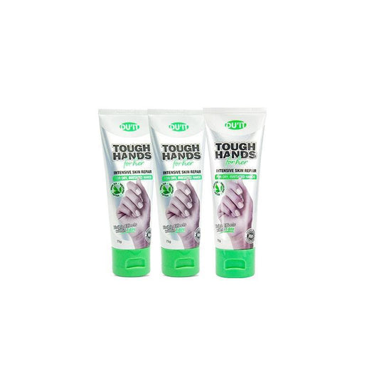 DU'IT Tough Hands for Her Green Tea 75g | 3-Pack Anti-Aging Hand Cream
