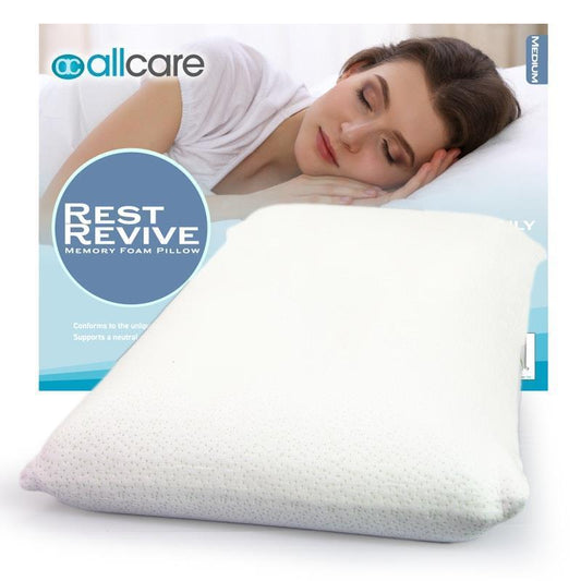 AllCare Rest & Revive Memory Foam Pillow - Medium Firm Support - Auzzistore