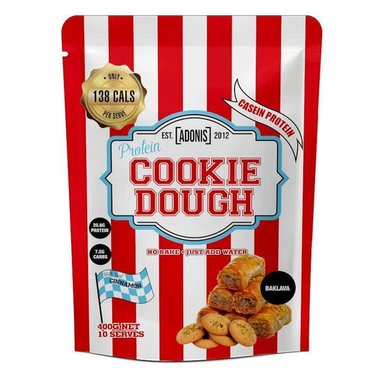 Adonis Gear Protein Cookie Dough (Casein Protein) - Baklava - 400g (10 Serves) - Auzzistore