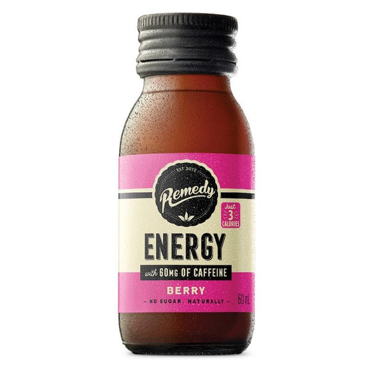 Remedy Shots Energy 12 x 60ml - Berry-Powered Energy Boost
