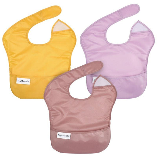 Tiny Twinkle Easy Bib 3 Pack - Taupe/Dandelion/Lilac
