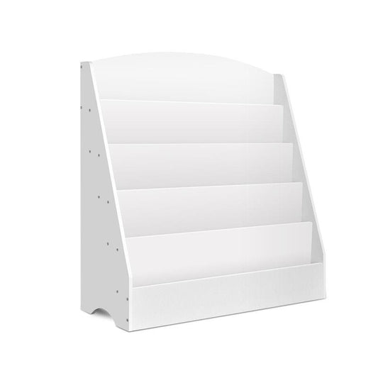 Keezi Kids 5-Tier Bookshelf - White Magazine Rack Organizer-Auzzi Store