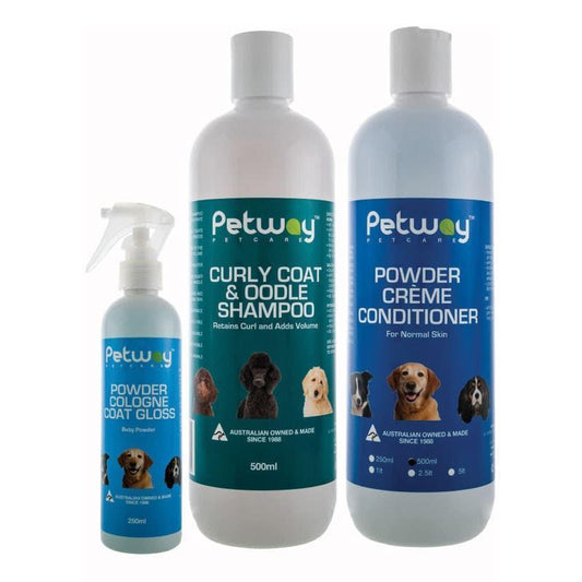 Petway Curly Hair Care Dog Grooming Pack Bundle - For Curly Coats