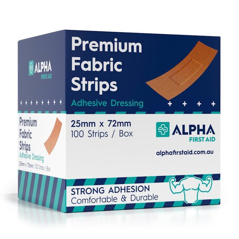 Alpha First Aid Fabric Strips - 100 Pack for Extensive Wound Care-Auzzi Store
