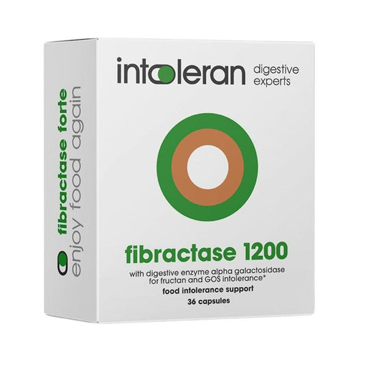 Intoleran Fibractase 1200 - 36 Capsules for Fructan & Galactan Intolerance