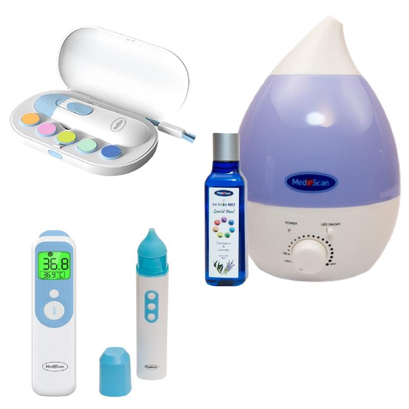 MedeScan Rainbow Mist Humidifier + Special Blend + Baby Care Bundle