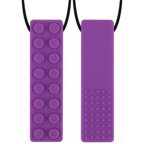 Sensory Safari Purple Block Necklace - Oral Fidget for Focus - Auzzistore