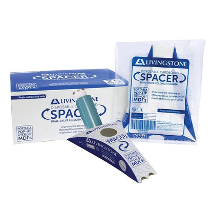 Livingstone Biodegradable Cardboard Asthma Spacer - 25 Pack