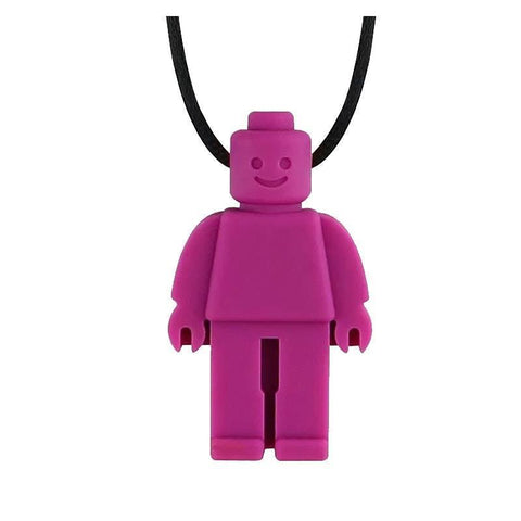 Sensory Safari Block Man Necklace - Purple - Auzzistore