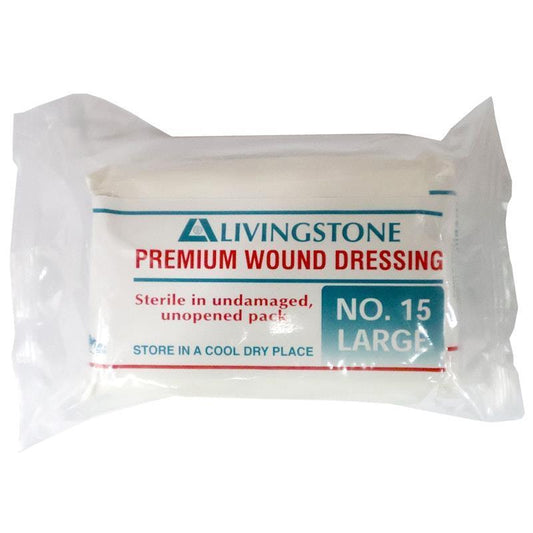 Livingstone Wound Dressing Bandage No.15 - Large Sterile Pad, 17 x 8cm, 12 Pieces/Pack-Auzzi Store
