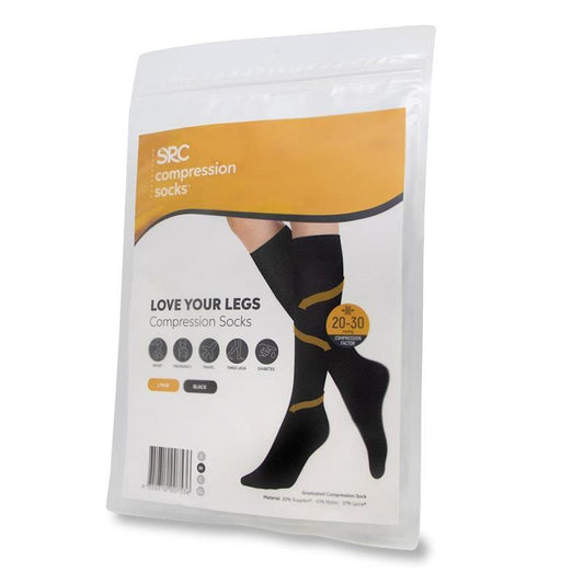 SRC Compression Socks for Women - Black - Size XL