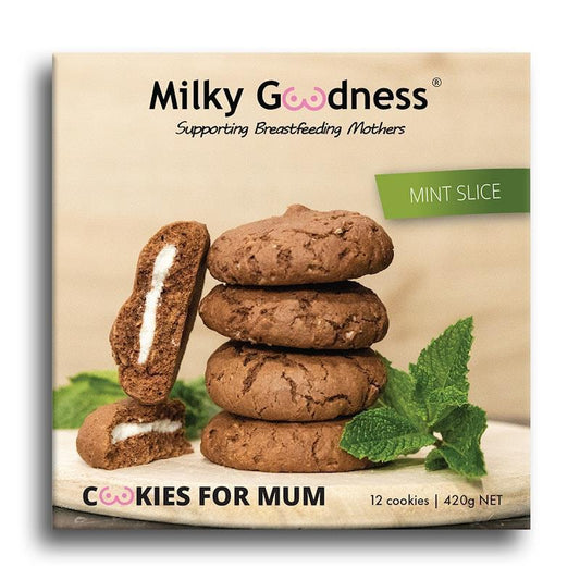 Milky Goodness Mint Slice Lactation Cookies - 12 Pack - Auzzistore