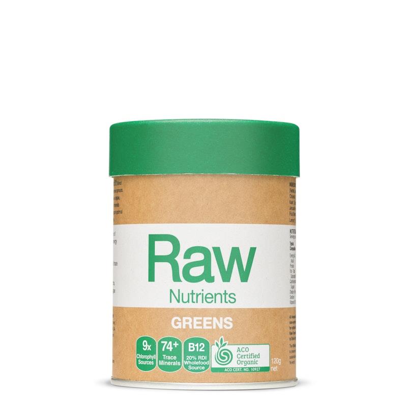 Amazonia Raw Nutrients Greens 120g: Organic Chlorophyll Blend for Detox & Energy