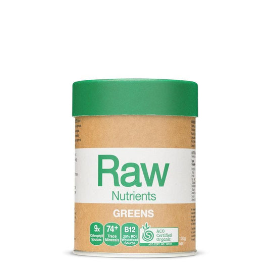 Amazonia Raw Nutrients Greens 120g: Organic Chlorophyll Blend for Detox & Energy