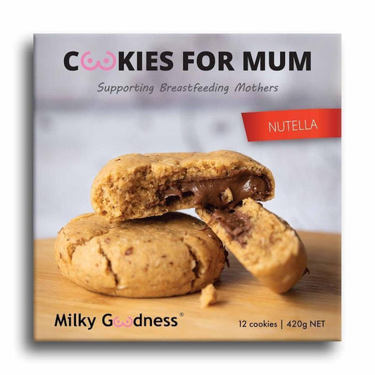 Milky Goodness Nutella Lactation Cookies 12-Pack - Deliciously Boost Your Milk Supply - Auzzistore