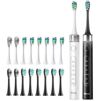 Bitvae S2 Electric Toothbrush Duo Pack - 1x Black & 1x White