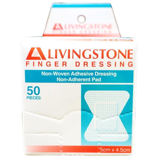 Livingstone Medium Adhesive Joint Knuckle Dressing - Non-Adherent Pad 5 x 4.5cm (50 Pieces/Box)-Auzzi Store