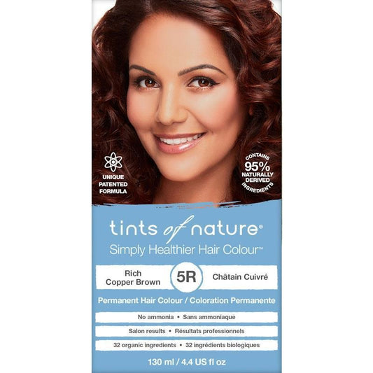 Tints of Nature 5R Rich Copper Brown Permanent Hair Dye - 130ml