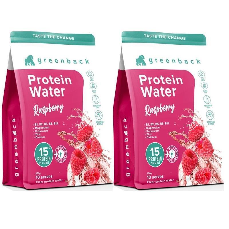 Greenback Raspberry Protein Water - 250g Hydrating Nutritional Powder (2 Pack)-Auzzi Store