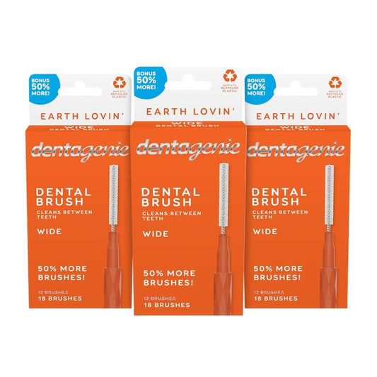 GO2 Dentagenie Dental Brush Wide - 12 x 3 Multipack - Auzzistore