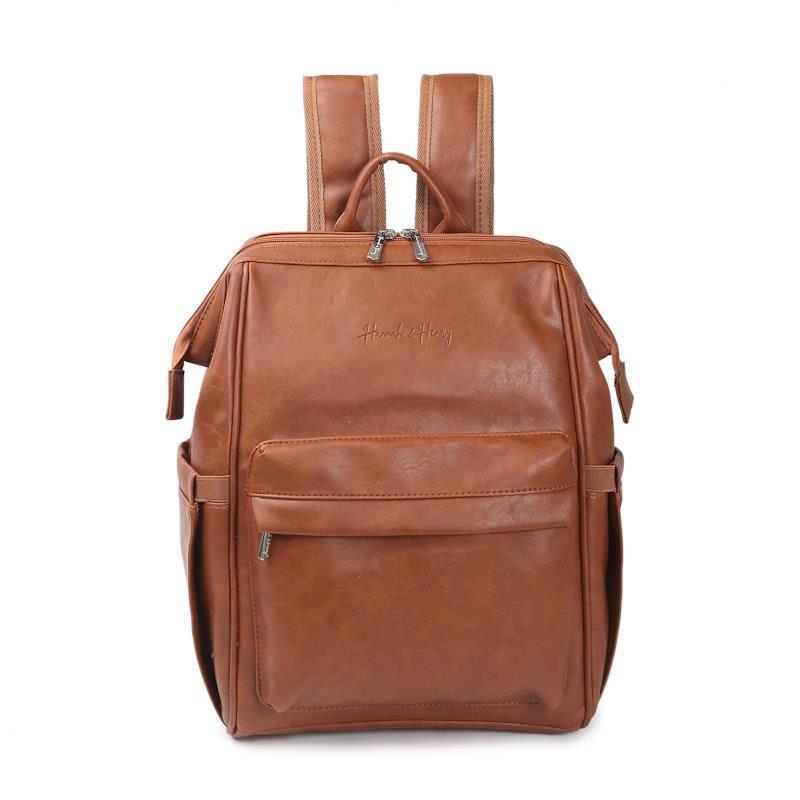 Hannah & Henry Vintage Nappy Bag Backpack - Brown