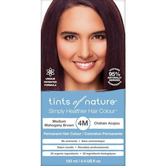 Tints of Nature 4M Medium Mahogany Brown Permanent Hair Dye - 130ml