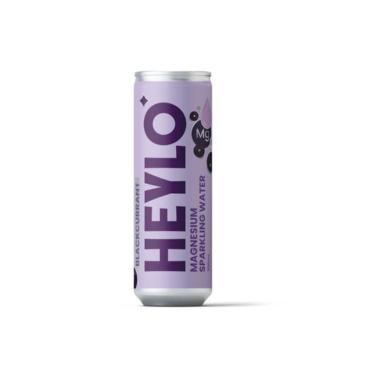 Heylo Magnesium Sparkling Water - Focus - Blackcurrant 24x300ml - Refreshing Magnesium Infusion