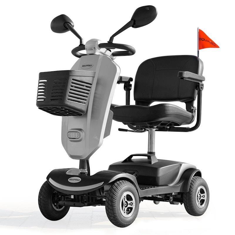 Equipmed Pathline Mid-Sized Electric Mobility Scooter for Elderly - Silver