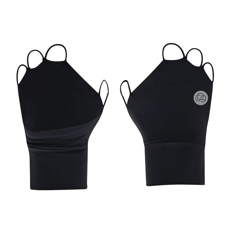 SParms UPF50+ Palmless Sun Protection Gloves (Black) - Medium