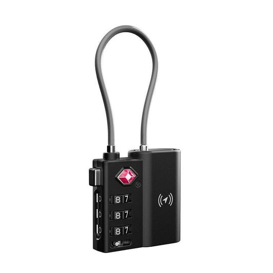 Laser TSA Lock Smart Tag with Rechargeable Battery - Black 1 Piece